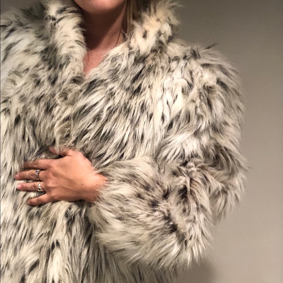 Vintage 90s Faux Fur Dalmatian Jacket main image 0